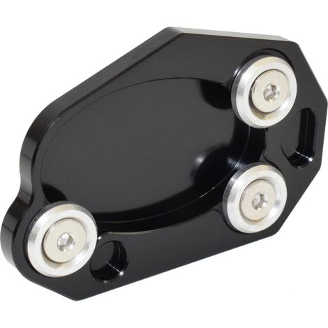 (Noir)waase Compatible avec Kawasaki Versys 650 2007 2008 2009 Béquille latérale, extension et plaque de support maxpower (1/4)
