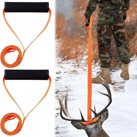 Dispositif de remorquage de cerfs robuste, équipement de chasse, tracteur à cerfs portable avec poignée à corde tendue. (1/5)