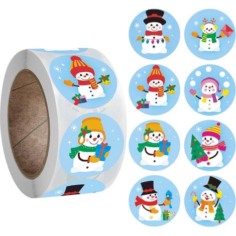 Rouleau De Autocollants NoëL,Nouveau Pack Autocollant NoëL Vacances DéCoration 1 500 (1/5)