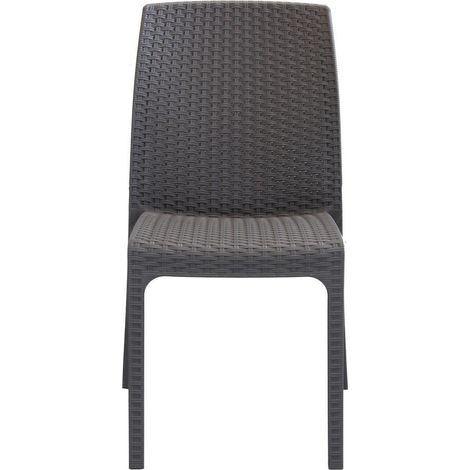 Sedia da Giardino Virginia 47x59x86 h cm in Wicker Taupe (1/5)