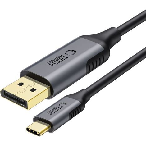 Cable Tech-protect Ultraboost tipo C a DisplayPort 1.4 8K 60Hz 180CM negro (1/5)