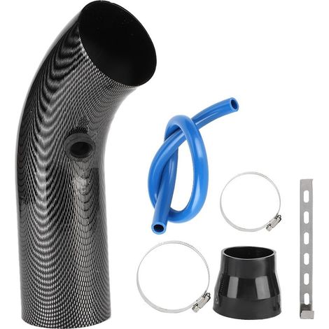 Conduit d'admission d'air froid en fibre de carbone pour véhicules universels (entrée 75 mm) (1/5)