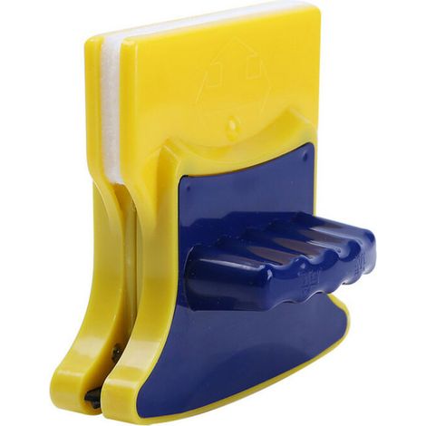Square Double Sided Magnetic Cleaning Squeegee with 2 Extra Cleaning Cottons for Window Squeegee Wash Kit Home Cleaning Equipment (1/4)