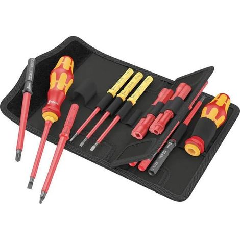Wera Kraftform Kompakt VDE 18 pezzi rosso per elettricisti