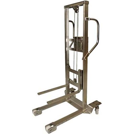 Impilatore manuale robusto e versatile in acciaio inox - Altezza massima 1250 mm - 300724