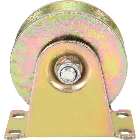 Roulette de 100 mm de diamètre pour portail coulissant, rail en acier de type V pour porte coulissante (1/5)
