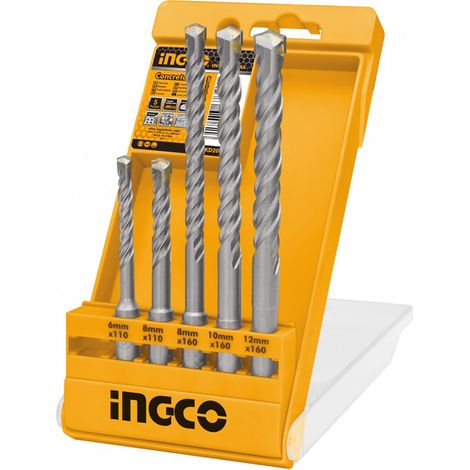 Set Punte per Trapano INGCO Sistema SDS-Plus trapano demolitore 5 pz serie INDUSTRIAL (1/4)