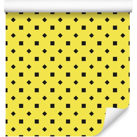 Papier peint à pois, jaune en haut et en bas, pour salon et chambre, 50 x 1000 cm (1/5)