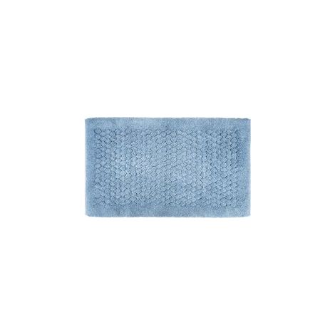 Yeppon Tappeto Bagno Quarzo Bianco Esagono Blu