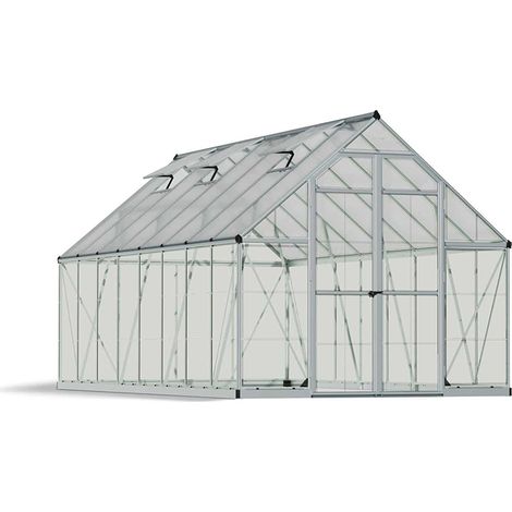 Greenhouse Balance 8 x 16 Extended - Polycarbonate - L487 x W244 x H229 cm - Silver