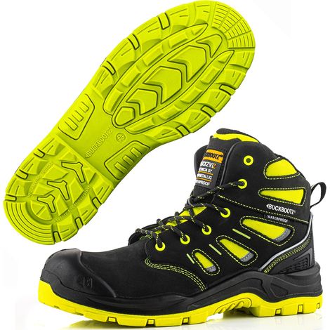 Buckler Boots BuckzViz High Viz Yellow Lace Safety Work Boots UK Sizes 9 (1/5)