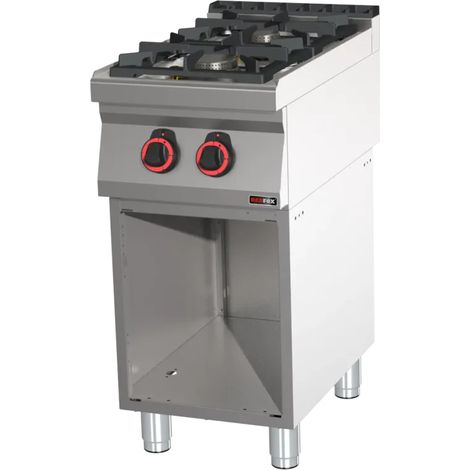 Fourneau à gaz 2x brûleur avec soubassement REDFOX - SP 70/40 G - REDFOX