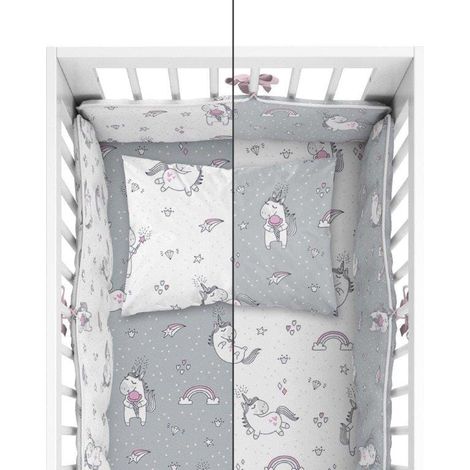COPERTURA 180x30 + BIANCHERIA DA LETTO 90x120/40x60 AMICI MAGICI 1
