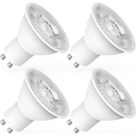 LAOA GU10 LED-Lampen, 5 W (entspricht 60 W), 600 lm, Kaltweiß (6000 K), 120° Abstrahlwinkel, LED-Spotlampen, 4er-Pack (1/5)