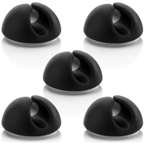 5x Serre-Câbles Support de Câble Gestion des Câbles Fixation de Câble Organisateur de Câble pour Câbles Jusqu'à 8mm Serre-Câbles Fixation de Câbles Gestion des Câbles Noir (1/5)