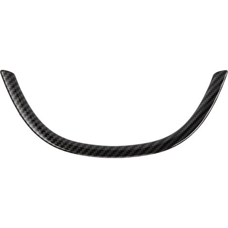 Baguette décorative brillante en fibre de carbone noir brillant pour volant de voiture, compatible avec BMW Série 5 F10 (2011-2017). (1/5)
