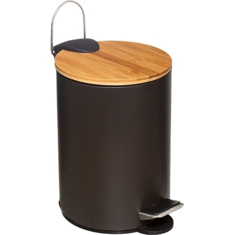 Poubelle à pédale 3L Charbon Modern (1/3)