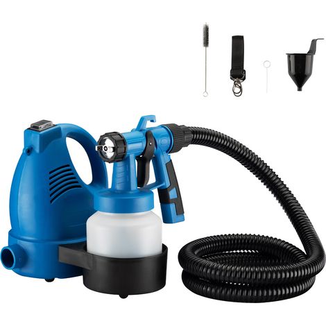 Wiltec Farbspritzpistole 600 W, leistungsstarkes Farbsprühgerät 230 V, elektrische Sprühpistole 3-4 bar, hochwertige Spritzpistole für Wandfarbe mit 800 ml Aluminiumtank
