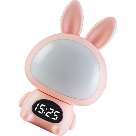 Wunderschönes LED-Nachtlicht mit Fernbedienung, Steckdose, Augenschutz, Nachtlicht fürs Schlafzimmer, Nachttischlicht, geeignet für Babynahrung, rosa Hase (verbessert) (1/5)