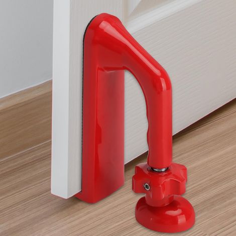 Butée de Porte Réglable Sans Perçage, Dispositif de Sécurité Mécanique pour Porte Intérieure, Bloque-Porte Portable Antieffraction pour Maison, Hôtel et Voyage(Espace 0,8–5 cm) (1/4)