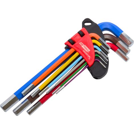 Awtools klucze imbusowe hex/ 1,5-10,0mm/ 9szt. kolor black line