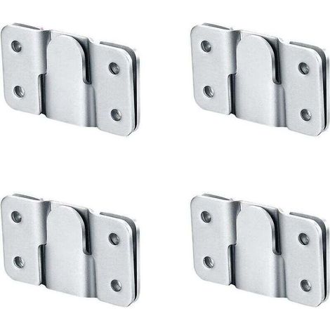 4-teiliges Einbau-Montageset, Wandhalterungen für Kopfteile, Wandbefestigung, Z-Clip-Verriegelungshaken, Möbelbeschlagverbindung (1/5)
