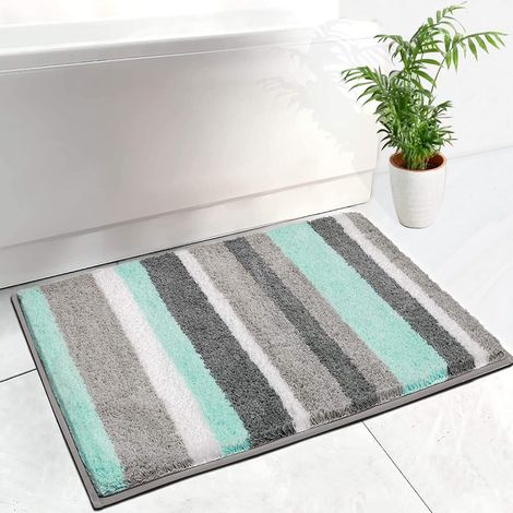 Tappetino da bagno assorbente 50 x 80 cm, tappetino da bagno antiscivolo spesso, lavabile in lavatrice, morbido tappetino da doccia in microfibra per camera da letto e bagno (1/5)