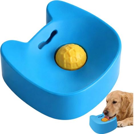Gamelle à lécher pour chien,distributeur de liquide à alimentation lente,bol pour animal domestique avec boule à ,bols d'alimentation en silicone texturé,mangeoire d'enrichissement avec (1/5)