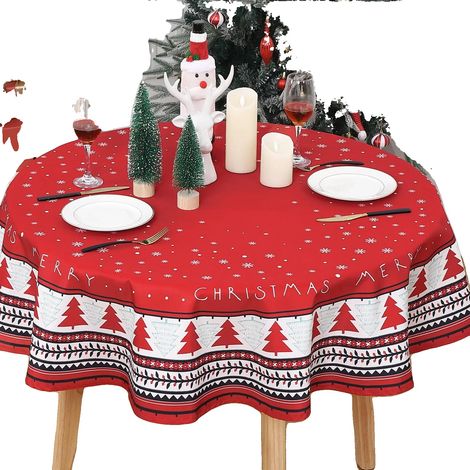 Mantel redondo, impermeable y reutilizable de 150 cm. (1/2)