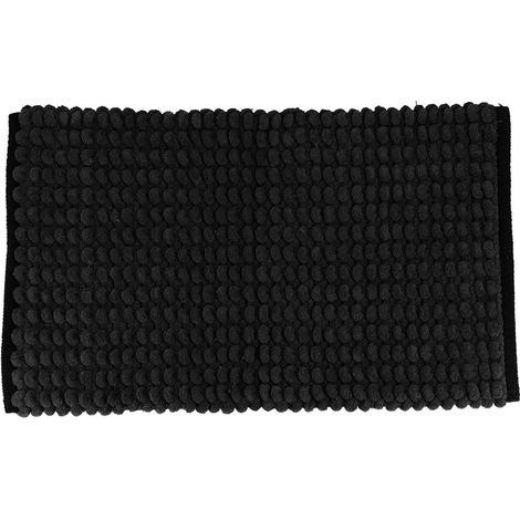 Alfombra poliéster algodón 45x75 cm - negro - Tendance