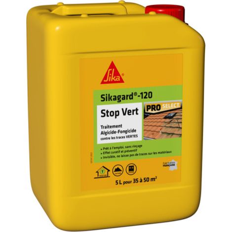 Tratamiento algicida y fungicida SIKA - Sikagard-120 Stop Green - 5L