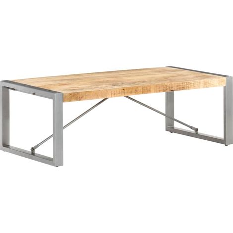 vidaXL Table basse 120x60x40 cm Bois de manguier brut (1/5)