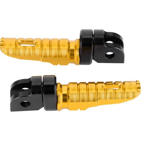 Motorrad-Fußrasten vorne links/rechts (Paar) passend für Yamaha MT‑03 MT‑25 MT‑07 MT‑09 R3 XJ6 Gold (1/5)