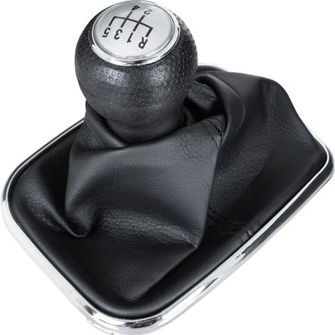 Pomo de palanca de cambios plateado para VW Golf IV 98-05 + orificio de 12 mm (1/5)