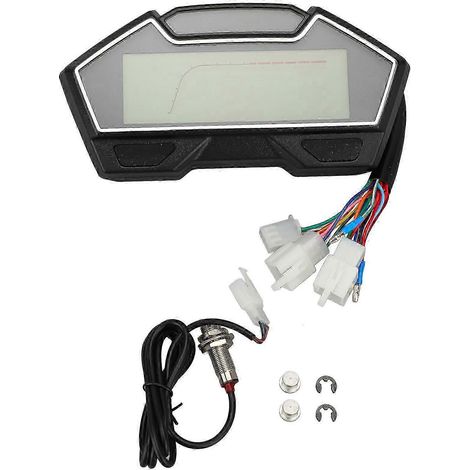 Tableau de bord numérique pour moto, écran LCD 13,5 V CC, compteur de vitesse, compte-tours, jauge à carburant, jauge de température d'eau, jauge d'huile. (1/5)