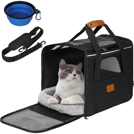 Sac Transport Chat Chien Cage XL Respirant Pliable Aérien (1/5)