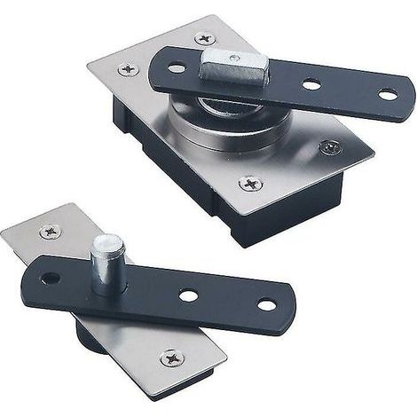 Charnière pivotante pour porte en acier inoxydable – Système à 360° – Antirouille et résistant à l'humidité – Dimensions 10x5,9cm et 3,2x10cm (1/5)
