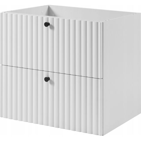 Meuble sous vasque suspendu BELLO blanc 60 cm (1/5)