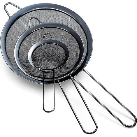 Set mit 3 Edelstahl-Sieben aus feinstem Netzgewebe zum Kochen, für Tee und Pasta (1/5)