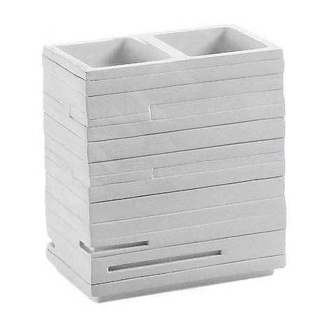 QUADROTTO Porte-brosse à dents sur pied, blanc (1/4)