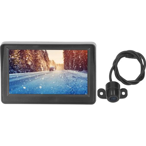 Kit Caméra de Recul 4,3 Pouces Moniteur Auto Système de Stationnement Vision Nocturne Étanche pour Camping-Car Remorque Camion Pickup Caméra Papillon (1/5)