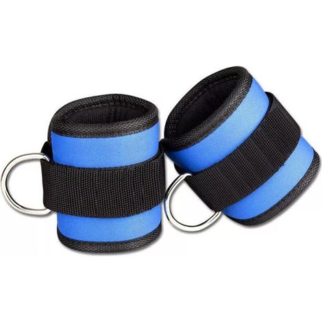 Lntyq 2PCS Sangles de Chevilles pour Musculation, Anneau D Réglable Fitness Sangle de Poignet Cheville avec Pignets Durables pour Abdominaux, Jambes et Boutons Poids Exercices Hommes et Femmes