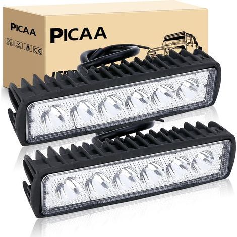 APEX LED Phare 2PCS 6 Pouces 18W Projecteur Spot longue portée Moto Feux de Travail Lampe 12V hors routeVoiture 4x4 Truck ATV SUV Camion (1/5)