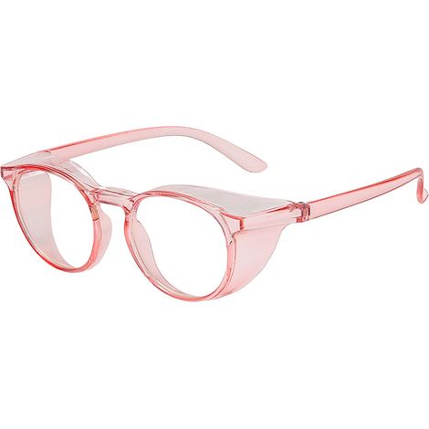 2er-Pack beschlagfreie Unisex-Schutzbrillen, kratzfeste PC-Augenschutzbrillen für Labor und Pflege (Rosa) (1/3)