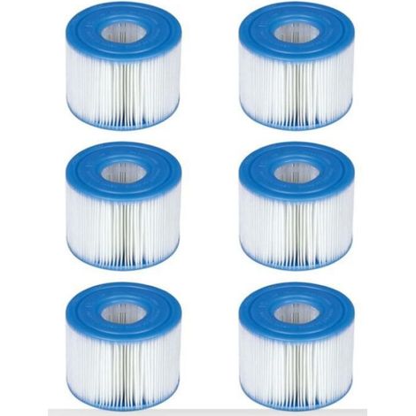 Intex 29001E Lot de 6 Cartouches filtrantes de Type S1 pour PureSpa