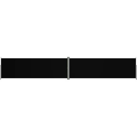 Tenda da sole laterale retrattile/schermo privacy per patio giardino terrazza balcone 200 x 1200 cm nero 020007445