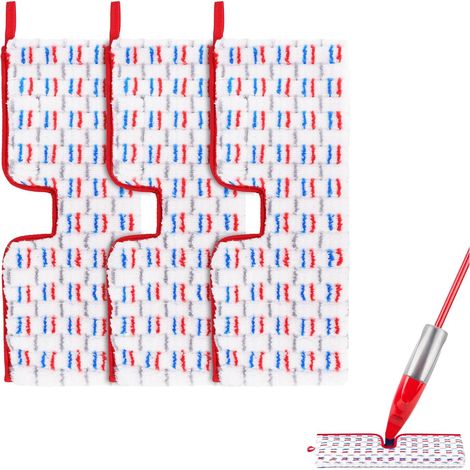 CSPARKV - Paquete de 3 almohadillas de repuesto para trapeador compatibles con Viledas ProMist Max, recambios Spray Max de 1 a 2, cabezal de trapeador reutilizable y lavable de doble cara para limpiez (1/5)
