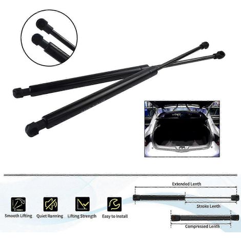2 vérins à gaz de hayon arrière pour Renault Megane MK2 5 portes (02-08) (1/5)