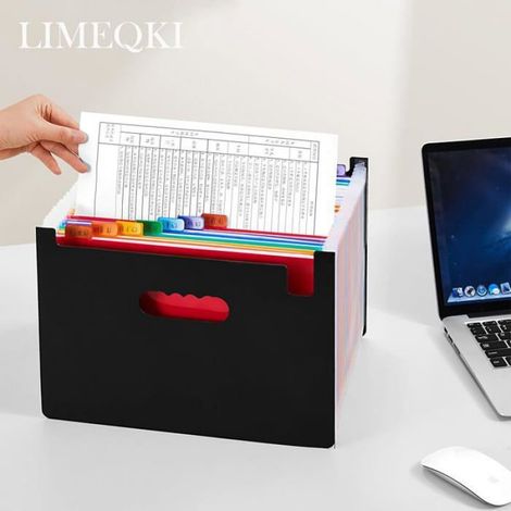 Trieur Document - 13 Compartiments A4 - Organisateur Bureau Vertical - PP Résistant - 33 x 24 cm - 1 Pièce (1/5)