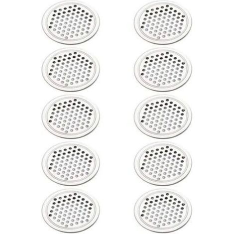 20-teiliges rundes Lüftungsgitter aus Edelstahl, kreisförmiges Lüftungsgitter für Schränke, Abstellräume, Lüftungsöffnungen, Küchenmöbelabluftöffnungen, Lüftungsschlitze (1/4)